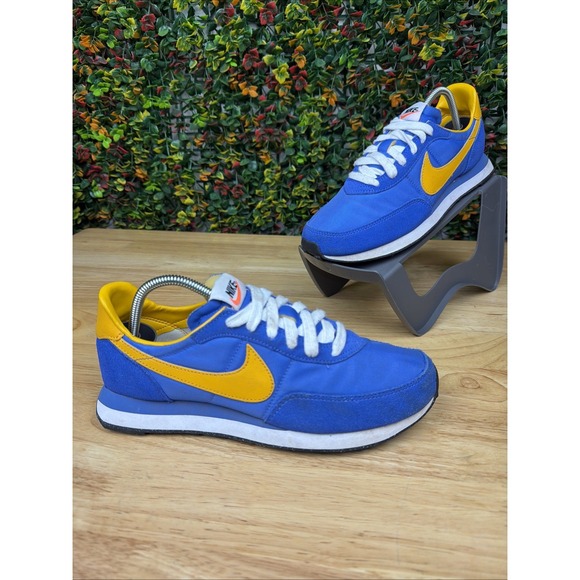 Nike Waffle Trainer 2 Shoes Sneak Blue University Gold DC6477 Kids 5.5Y Womens 7 - Picture 1 of 10